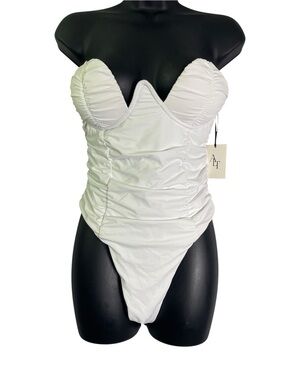 ALT Fleur One Piece - White Swimsuit New Large Bridal
